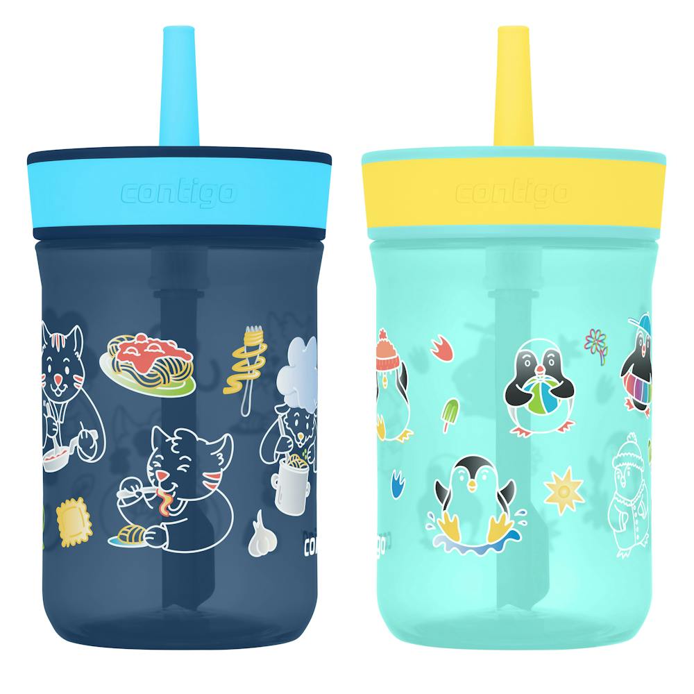 Contigo® Kids’ Leighton Straw Tumbler with Spill-Proof Leak-Proof Lid, 14oz (CGGY)