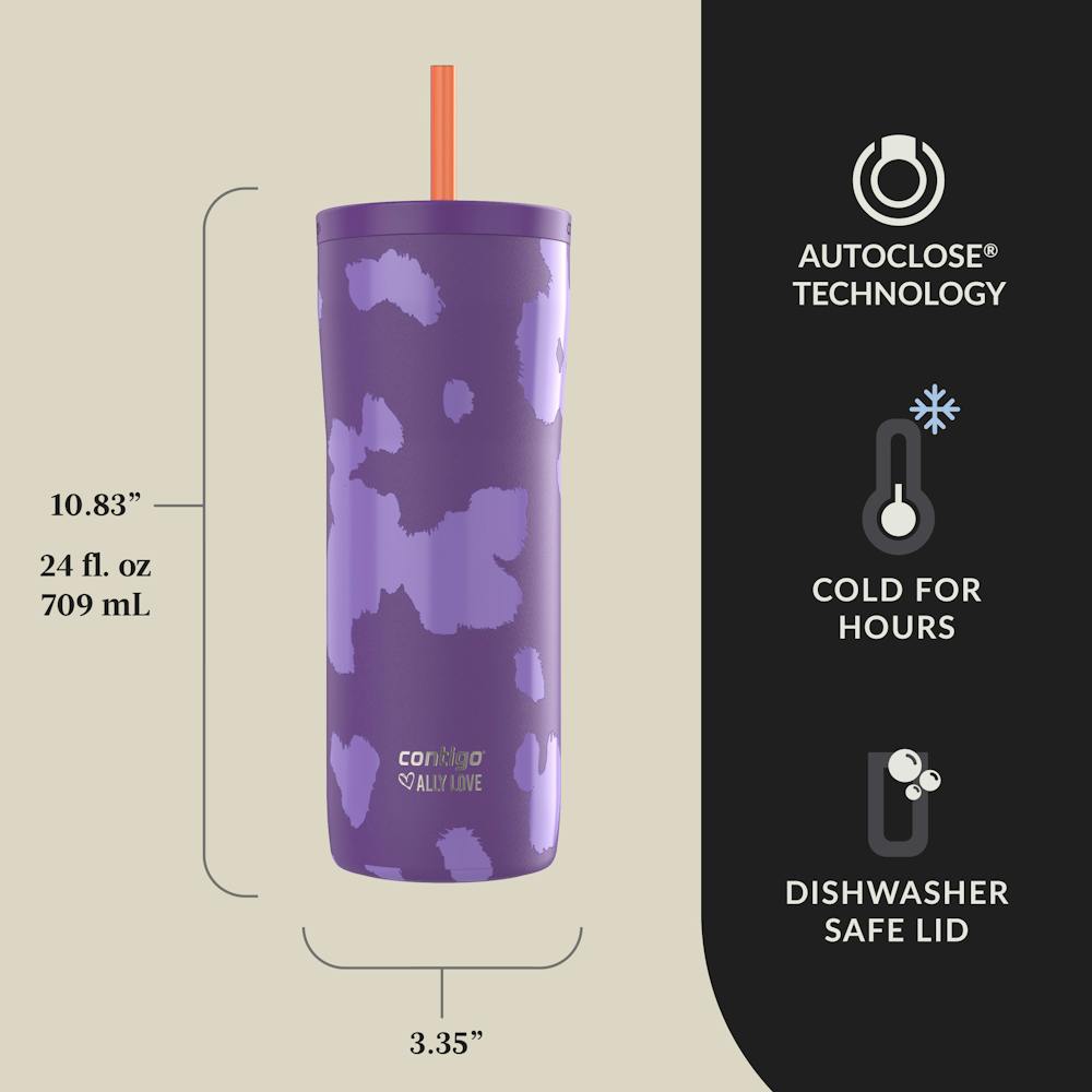 Contigo® x Ally Love Streeterville 2.0 Stainless Steel Tumbler with Straw, 24oz (S663)