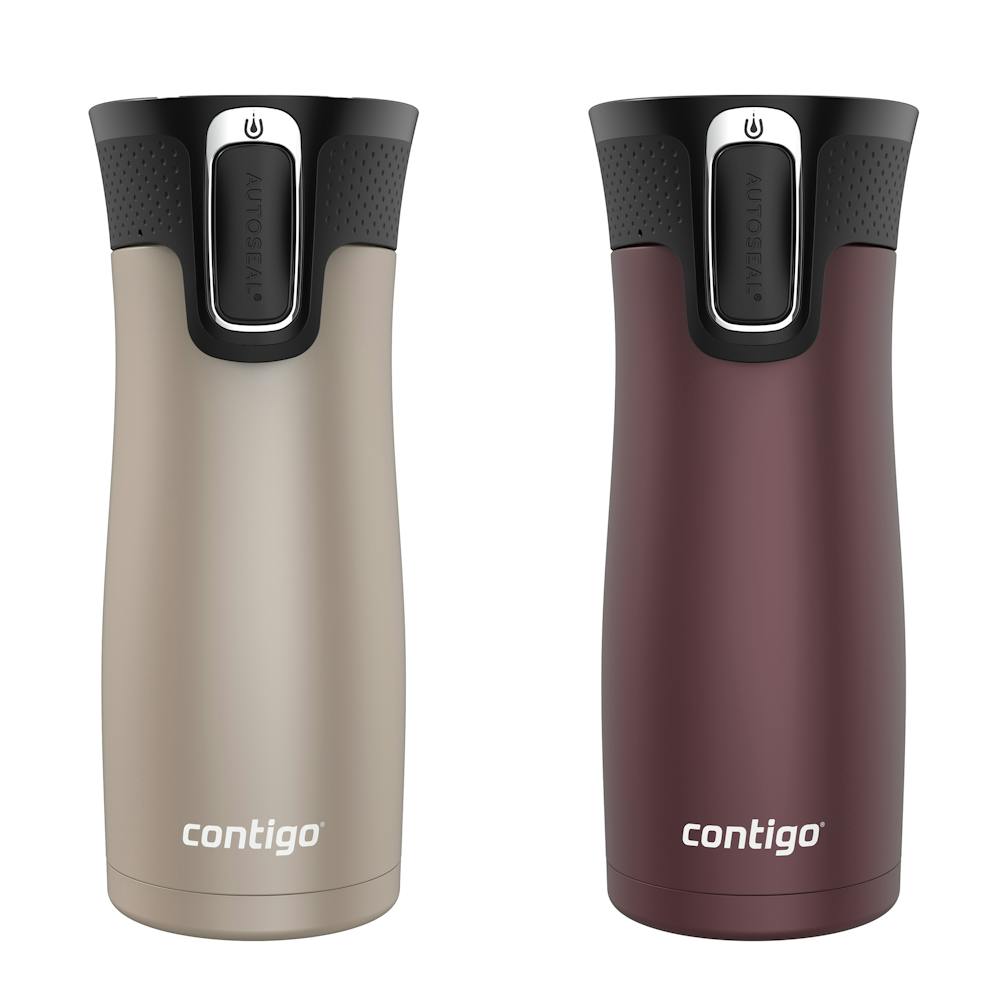 Contigo® West Loop 2.0 Leak-Proof Spill-Proof Insulated Stainless Steel Travel Mug, 16oz., 2 Pack (XWD2)