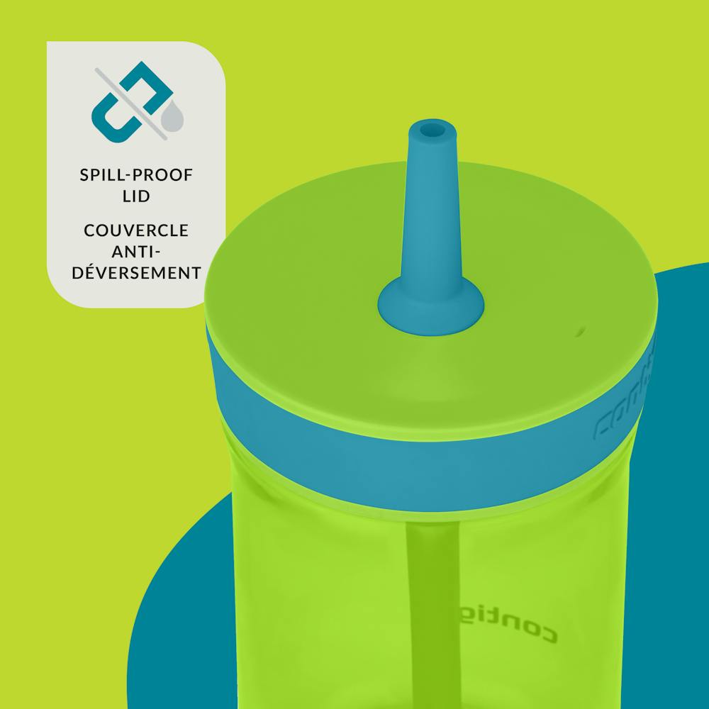 Contigo® Kids’ Leighton Straw Tumbler with Spill-Proof Leak-Proof Lid, 14oz (CGGY)