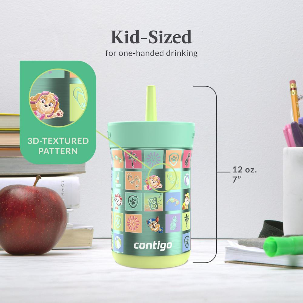 Contigo® Kids Leighton Spill-Proof Stainless Steel Tumbler with Straw, 12oz (7LHW)