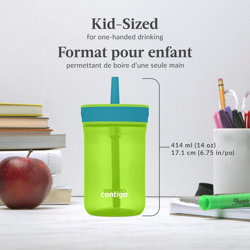 Contigo® Kids’ Leighton Straw Tumbler with Spill-Proof Leak-Proof Lid, 14oz (WYHM)