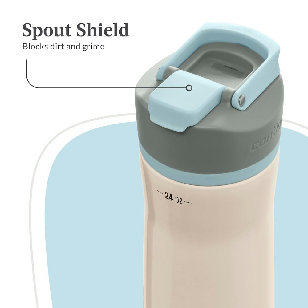 Contigo® Clybourn Chill Freeflow Filtration Stainless Steel Water Bottle with AUTOSEAL® Lid, 24oz (J144)