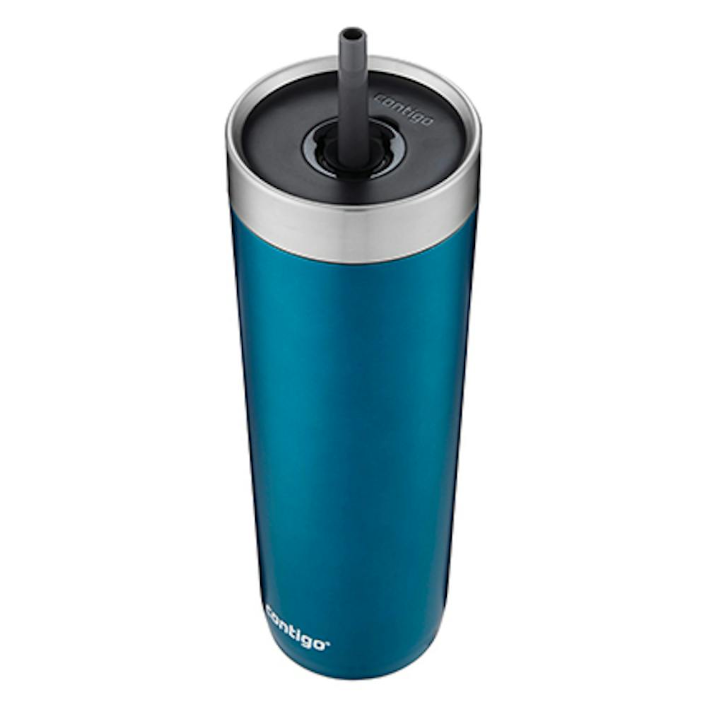 Luxe Stainless Steel Travel Tumbler with Spill-Proof Lid and Straw, 24oz (UR8R)