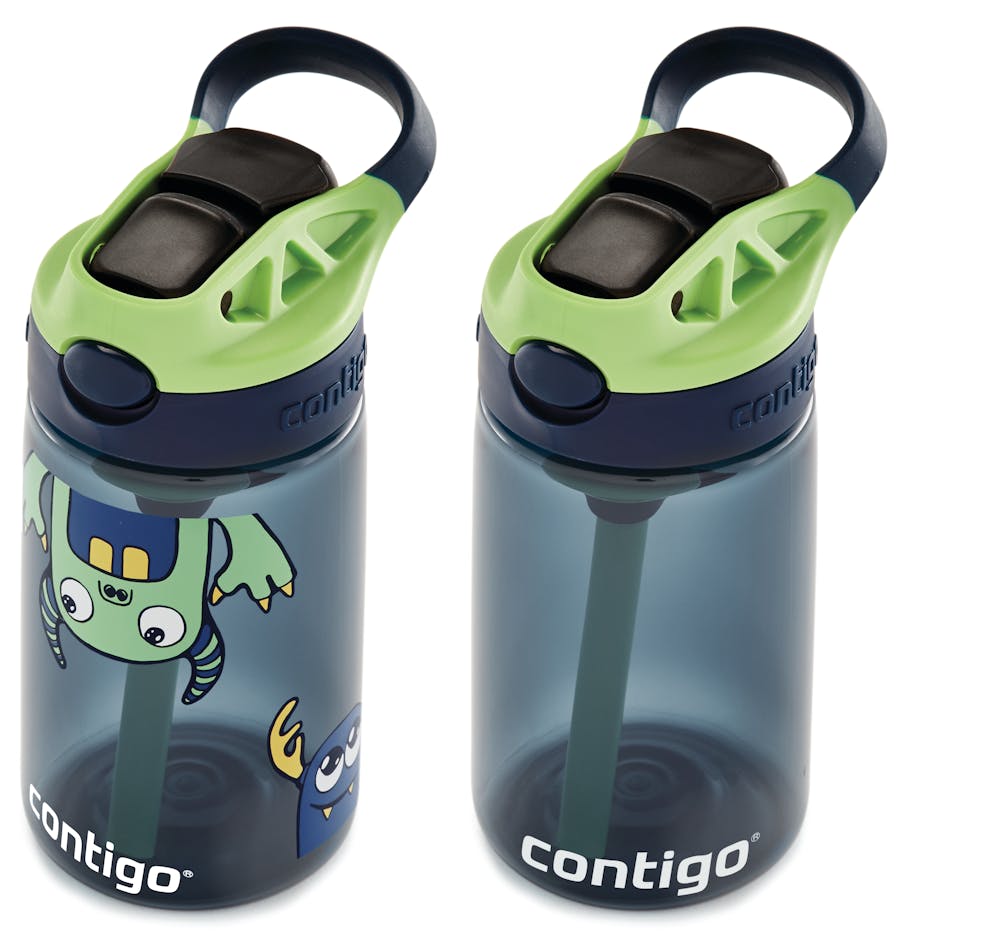Contigo® Kids Straw Water Bottle with AUTOSPOUT® Lid, 14oz., 2 Pack (MC25)