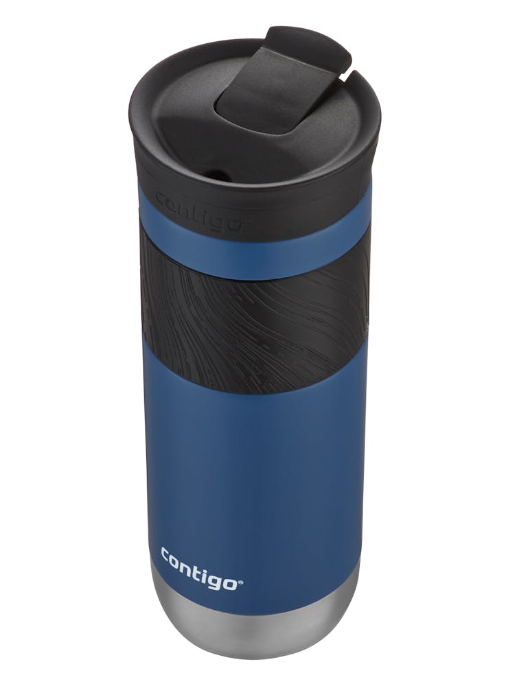 Contigo® SNAPSEAL™ Insulated Stainless Steel Travel Mug with Grip, 20oz., Blue Corn Transparent Satin & Midnight Berry (26PV)