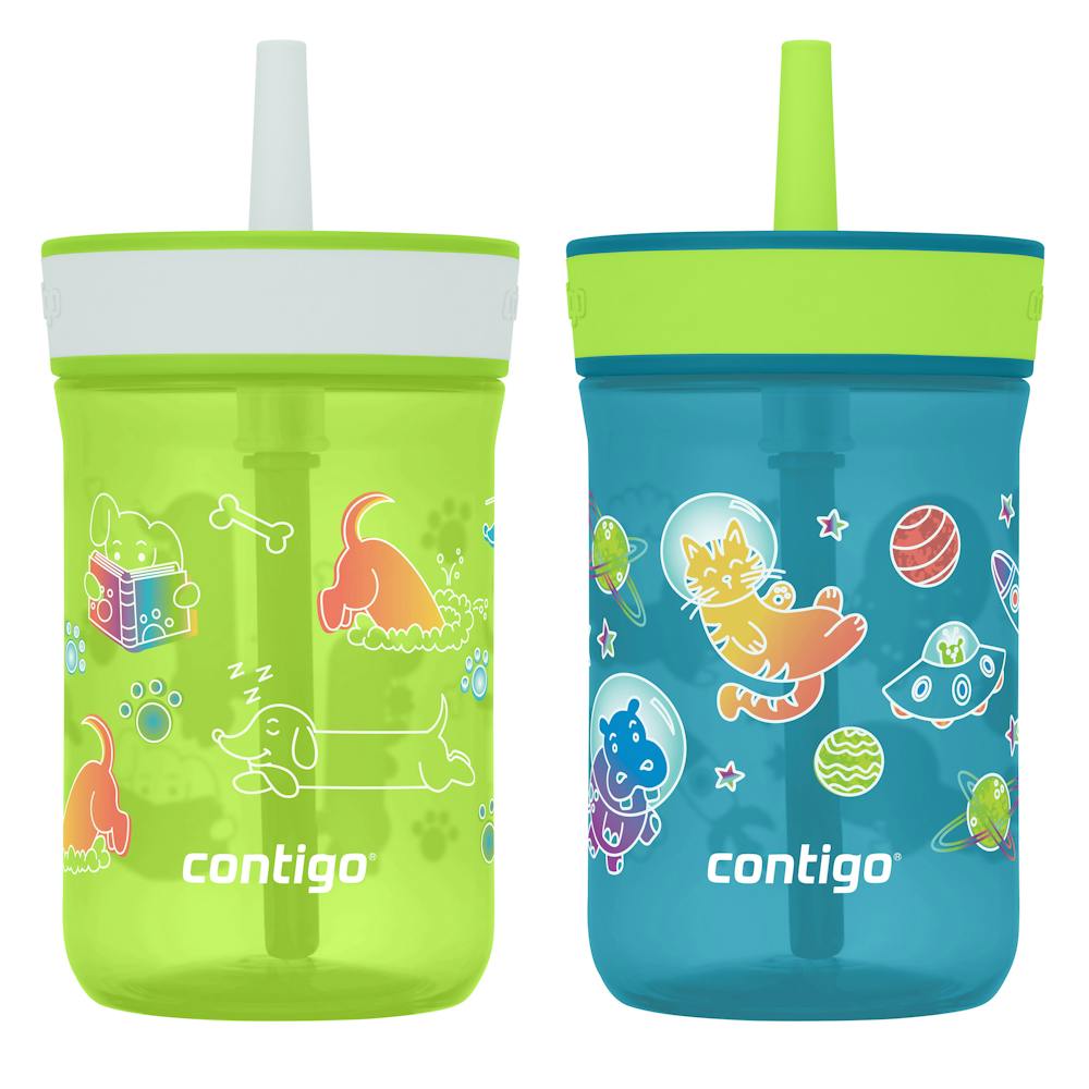 Contigo® Kids’ Leighton Straw Tumbler with Spill-Proof Leak-Proof Lid, 14oz (WYHM)