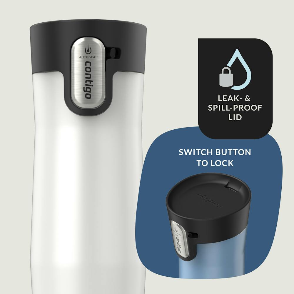 Contigo® AUTOSEAL® West Loop Vacuum-Insulated Stainless Steel Travel Mug with Easy-Clean Lid, 16 oz, 2-Pack (EY6G)
