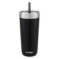 Luxe Stainless Steel Travel Tumbler with Spill-Proof Lid and Straw, 18oz (V7EN)