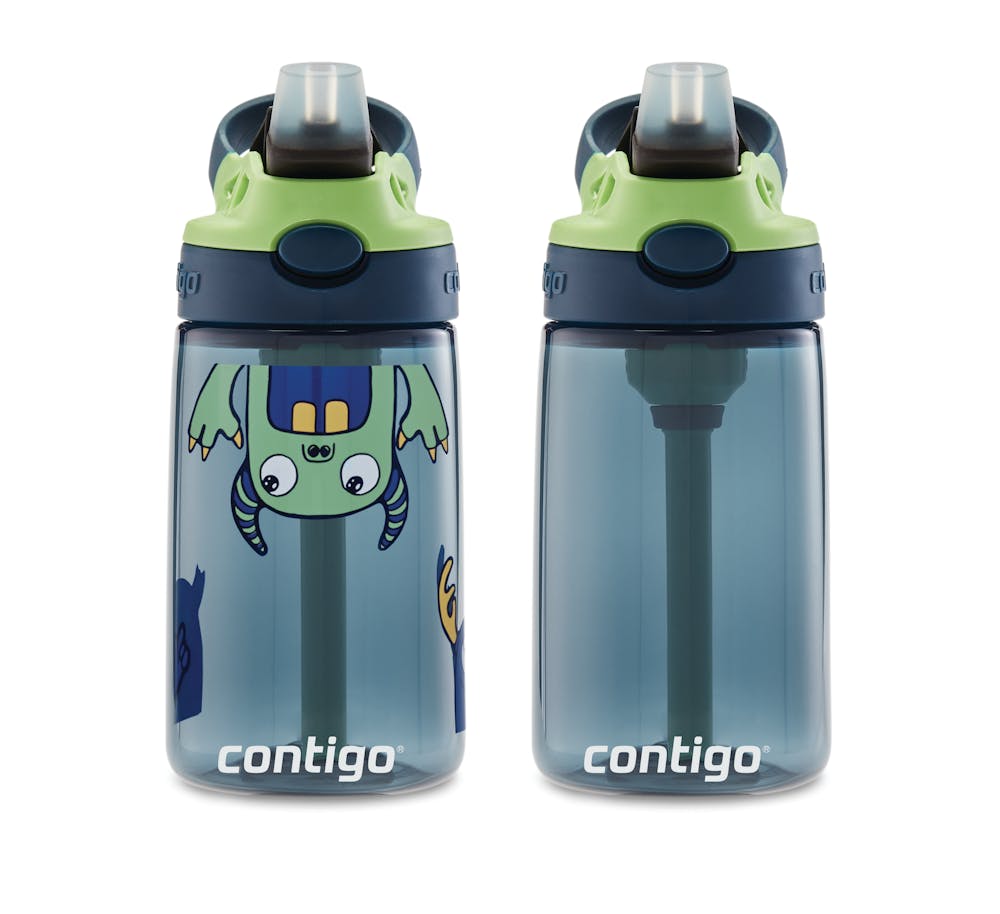 Contigo® Kids Straw Water Bottle with AUTOSPOUT® Lid, 14oz., 2 Pack (MC25)