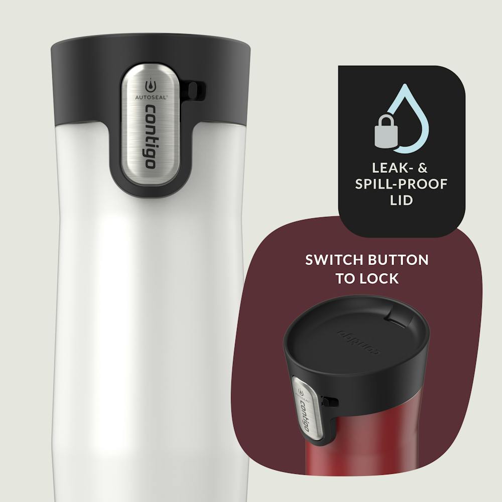 Contigo® AUTOSEAL® West Loop Vacuum-Insulated Stainless Steel Travel Mug with Easy-Clean Lid, 16 oz, 2-Pack (EY6G)