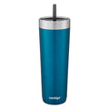Luxe Stainless Steel Travel Tumbler with Spill-Proof Lid and Straw, 24oz (UR8R)