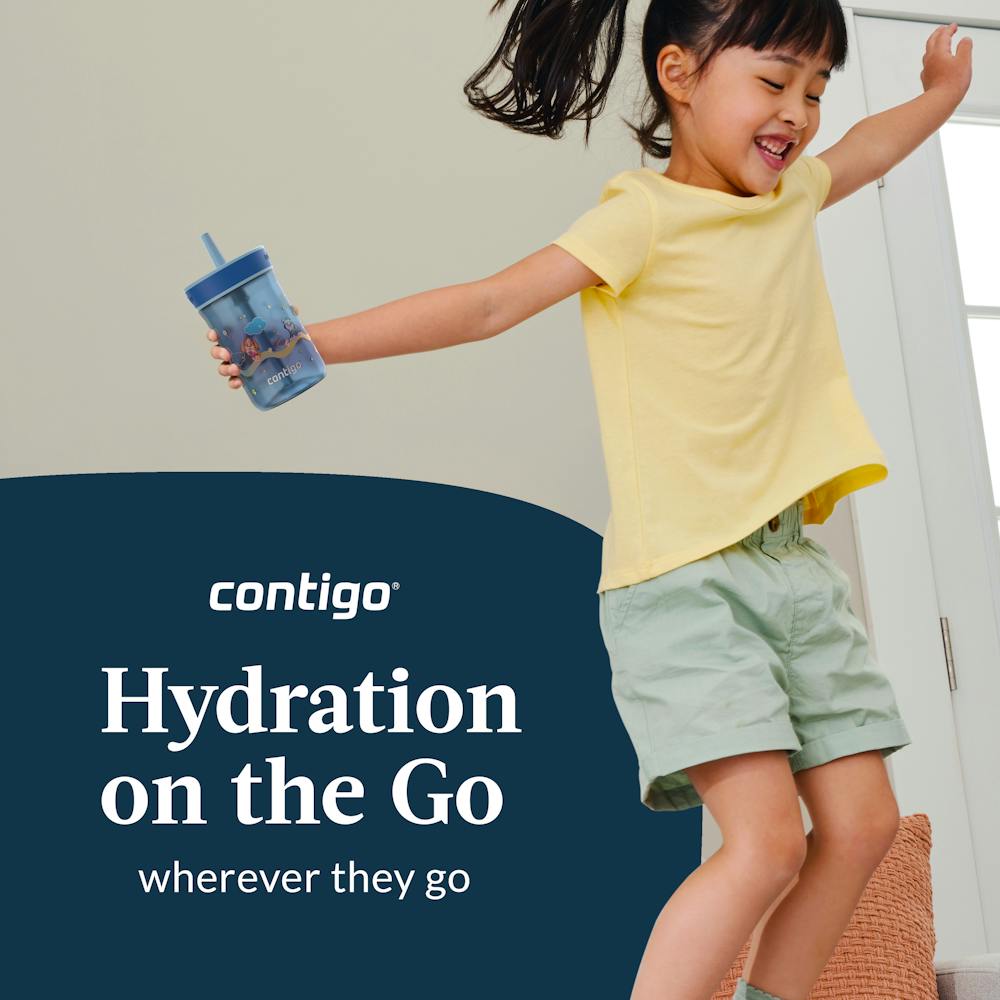 Contigo® Kids’ Leighton Straw Tumbler with Spill-Proof Leak-Proof Lid, 14oz (CGGY)