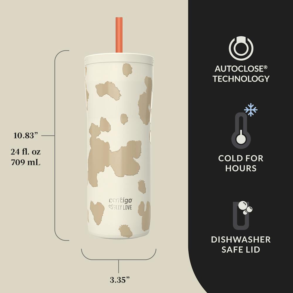 Contigo® x Ally Love Streeterville 2.0 Stainless Steel Tumbler with Straw, 24oz (S663)