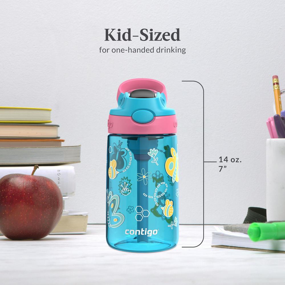Contigo® Kids Water Bottle with Redesigned AUTOSPOUT® Straw, 14 oz (T4L6)