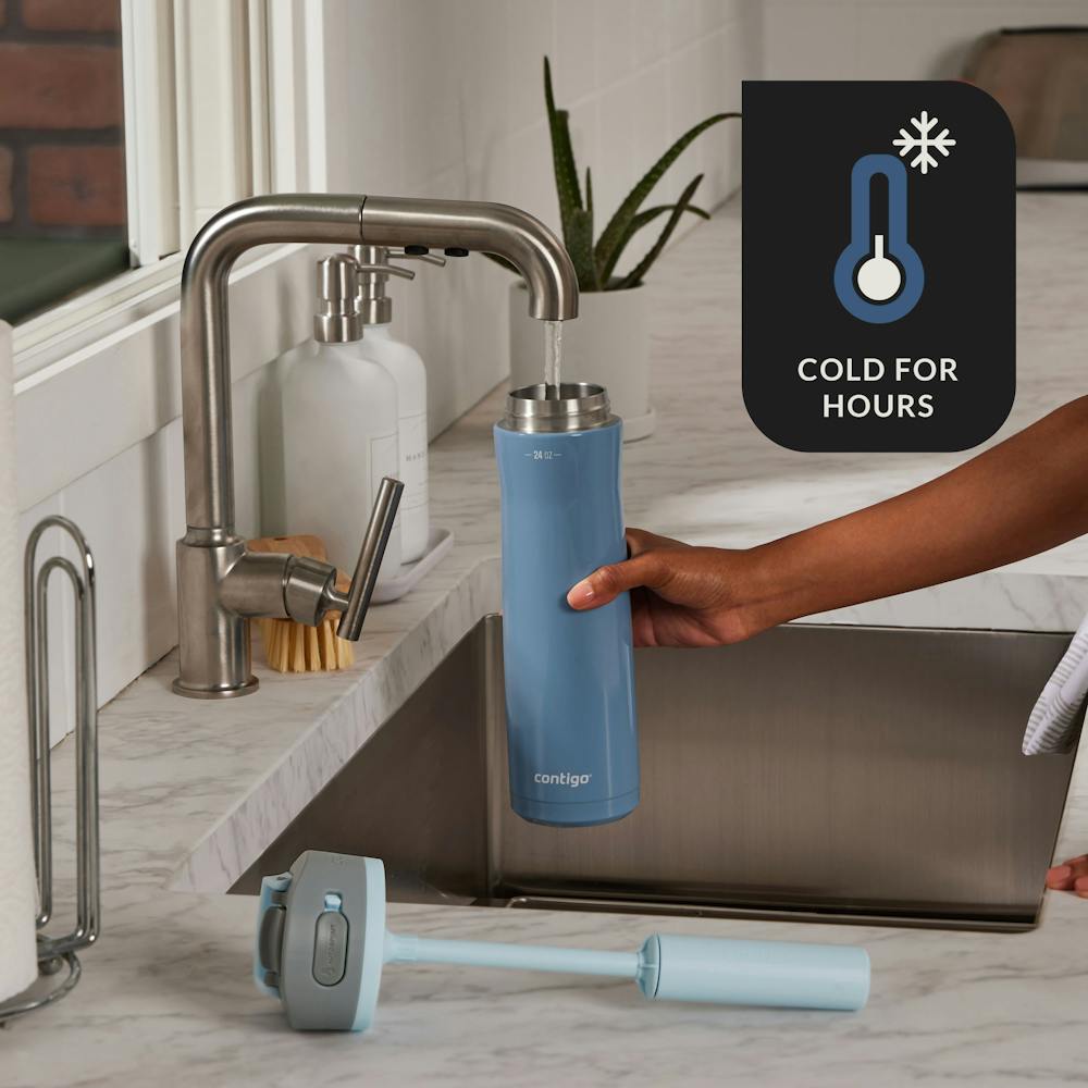 Contigo® Wells Chill Stainless Steel Filter Water Bottle with AUTOSPOUT® Straw Lid, 24 Oz (9JUG)