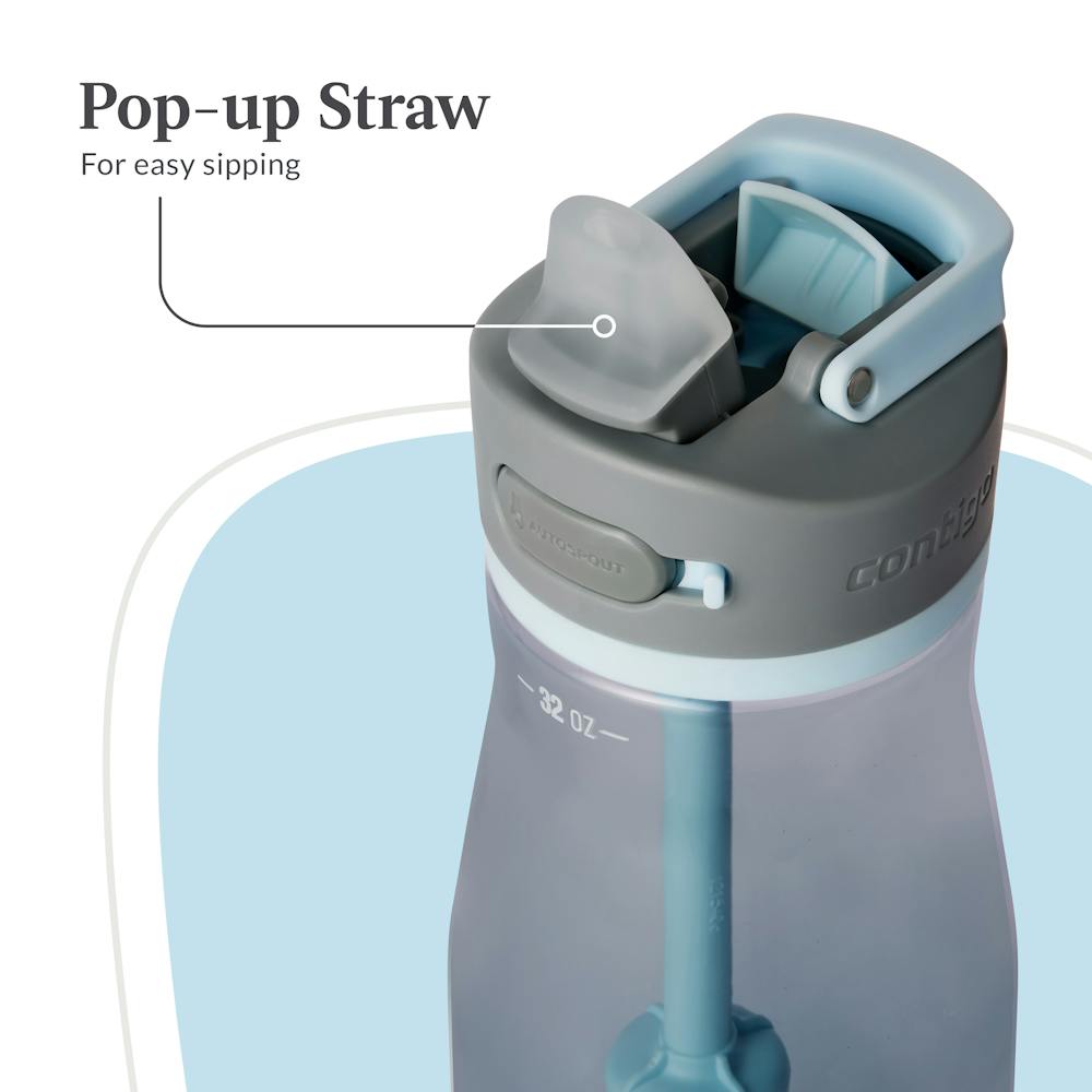 Contigo® Wells Plastic Filter Water Bottle with AUTOSPOUT® Straw Lid, 32 Oz (PE7C)