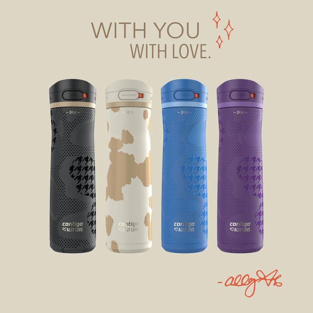 Contigo® x Ally Love Jackson Chill 2.0 Stainless Steel Water Bottle with AUTOPOP® Lid, 24oz (8HAQ)