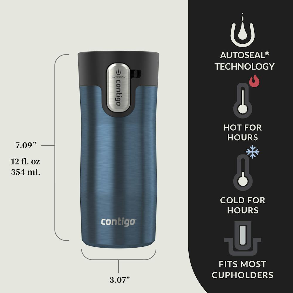 Contigo® AUTOSEAL® West Loop Vacuum-Insulated Stainless Steel Travel Mug with Easy-Clean Lid, 12 oz (7HZV)