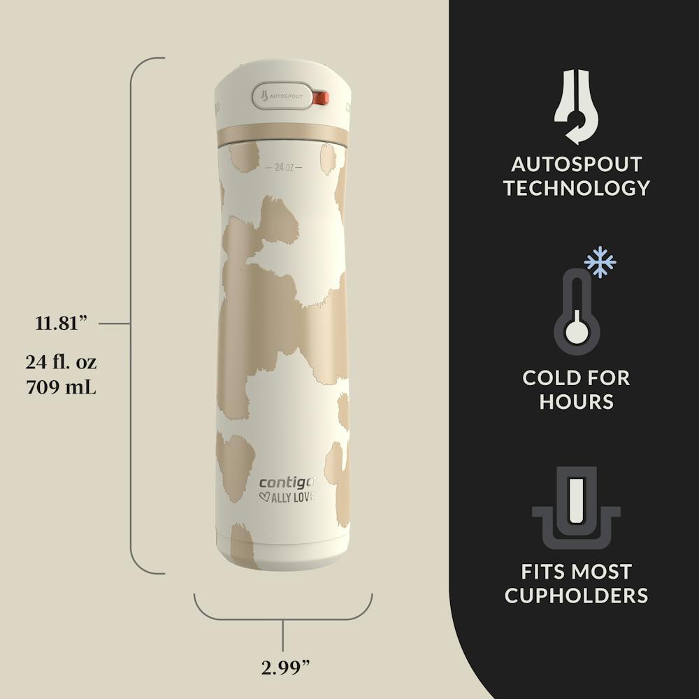 Contigo® x Ally Love Ashland Chill 2.0 Stainless Steel Water Bottle with AUTOSPOUT® Lid, 24oz (DUTT)