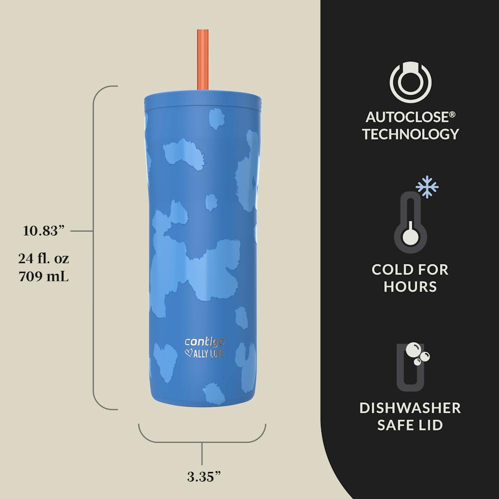 Contigo® x Ally Love Streeterville 2.0 Stainless Steel Tumbler with Straw, 24oz (S663)
