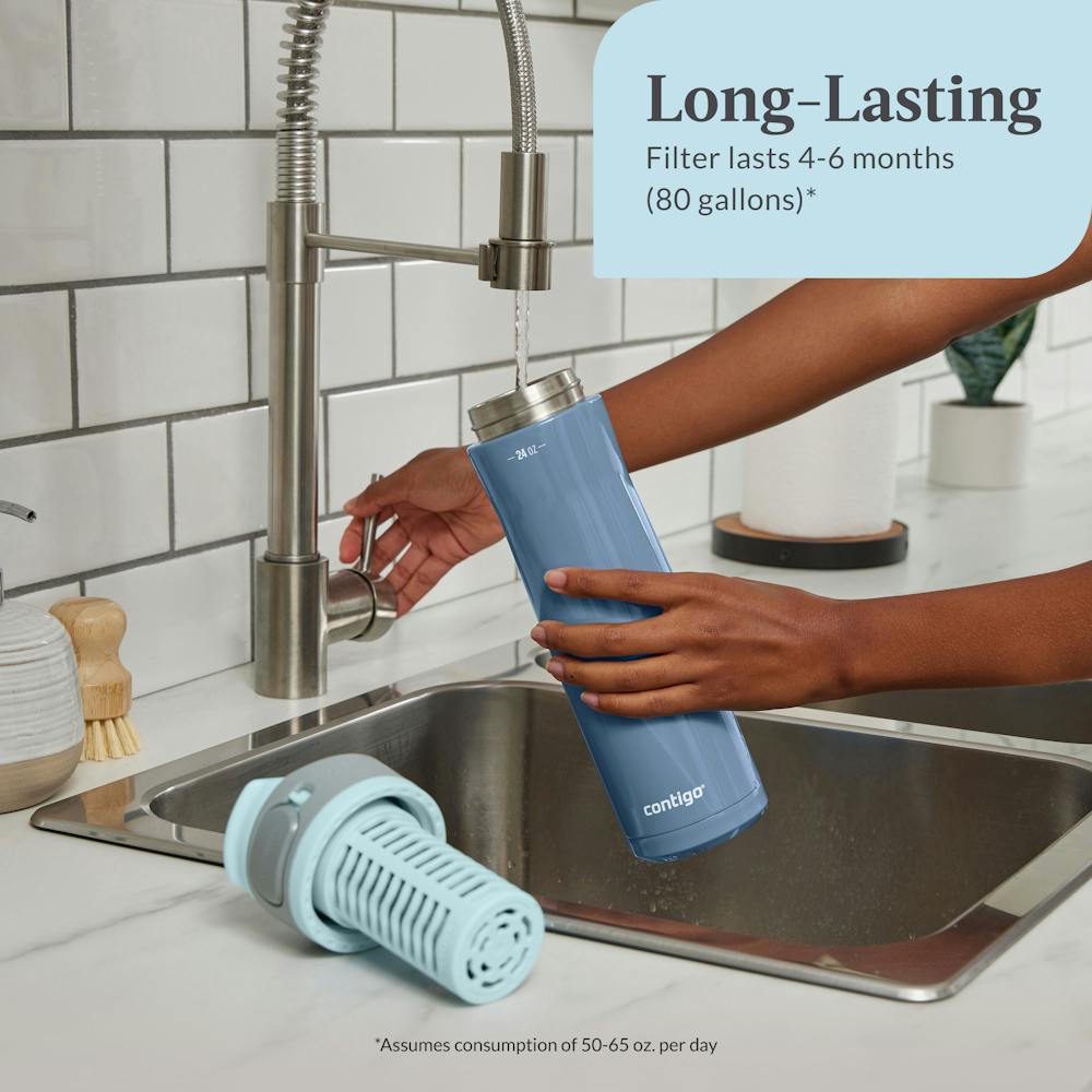 Contigo® Replacement Filter for Clybourn FreeFlow Filter Water Bottle with AUTOSEAL® Lid (BT1A)