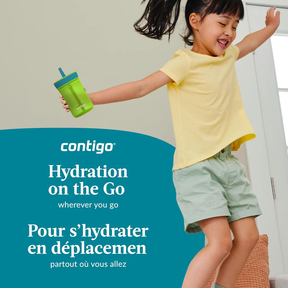 Contigo® Kids’ Leighton Straw Tumbler with Spill-Proof Leak-Proof Lid, 14oz (CGGY)