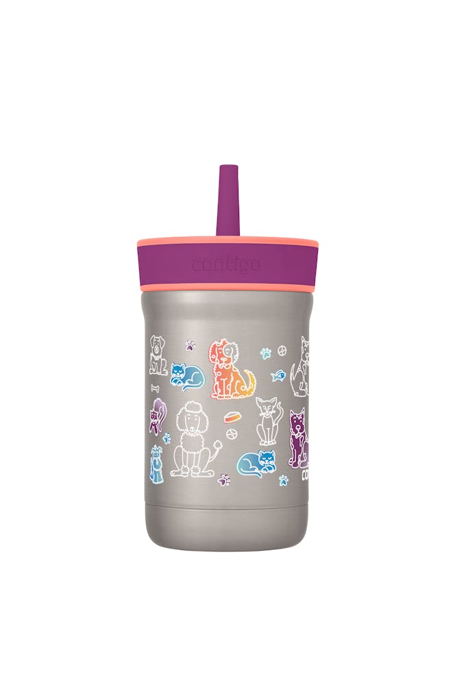 Contigo® Kids Leighton Spill-Proof Stainless Steel Tumbler with Straw, 12oz (7LHW)