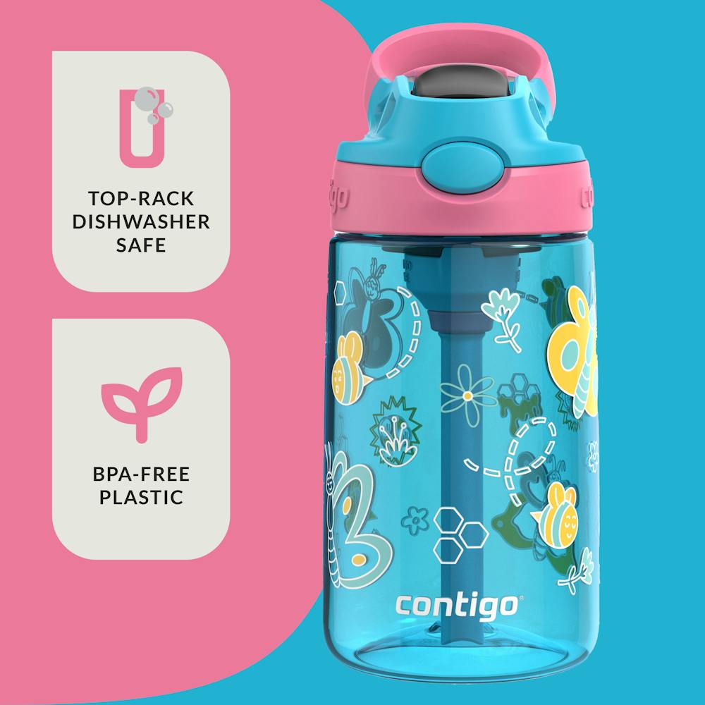 Contigo® Kids Water Bottle with Redesigned AUTOSPOUT® Straw, 14 oz (T4L6)
