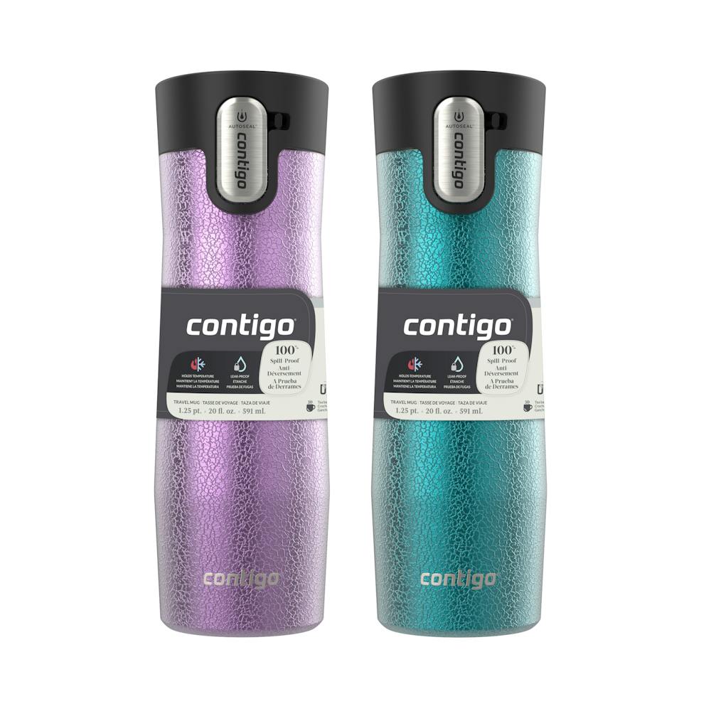 Contigo® AUTOSEAL® West Loop Vacuum-Insulated Stainless Steel Travel Mug with Easy-Clean Lid, 20 oz, 2-Pack (Y814)