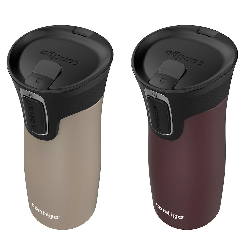 Contigo® West Loop 2.0 Leak-Proof Spill-Proof Insulated Stainless Steel Travel Mug, 16oz., 2 Pack (XWD2)