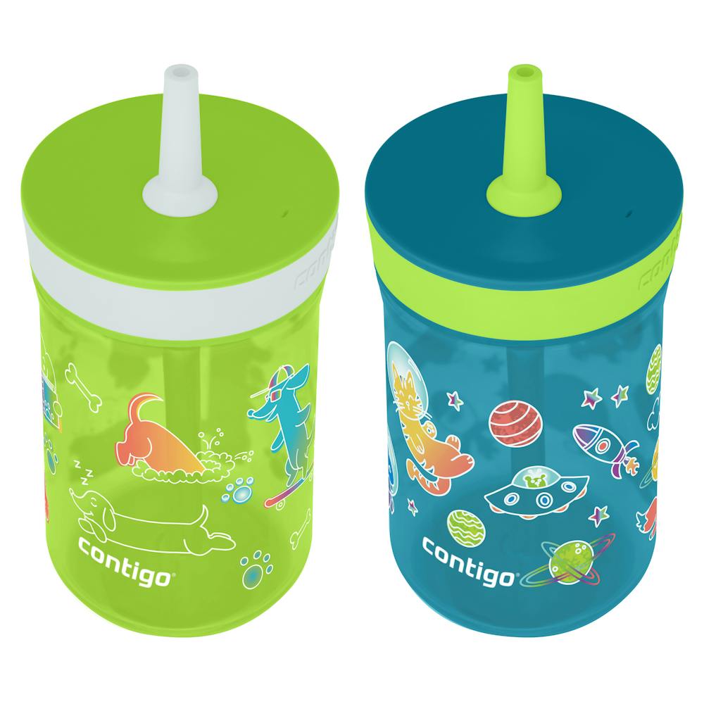 Contigo® Kids’ Leighton Straw Tumbler with Spill-Proof Leak-Proof Lid, 14oz (WYHM)