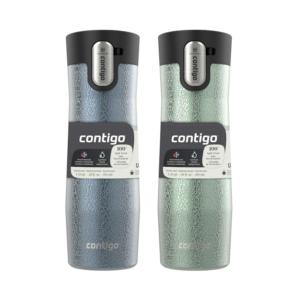 Contigo® AUTOSEAL® West Loop Vacuum-Insulated Stainless Steel Travel Mug with Easy-Clean Lid, 20 oz, 2-Pack (Y814)