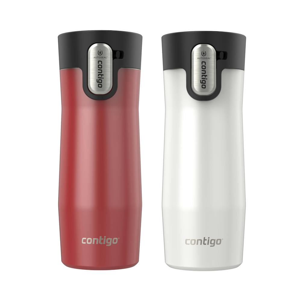 Contigo® AUTOSEAL® West Loop Vacuum-Insulated Stainless Steel Travel Mug with Easy-Clean Lid, 16 oz, 2-Pack (EY6G)