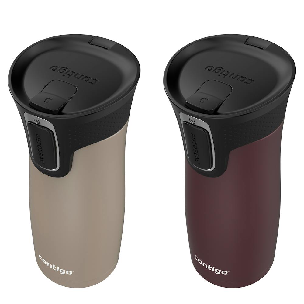 Contigo® West Loop 2.0 Leak-Proof Spill-Proof Insulated Stainless Steel Travel Mug, 16oz., 2 Pack (XWD2)