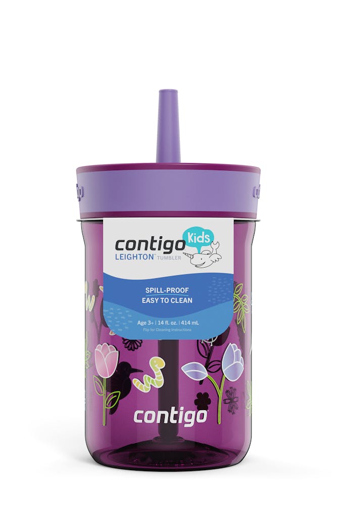 Contigo® Kids’ Leighton Straw Tumbler with Spill-Proof Leak-Proof Lid, 14oz (WYHM)