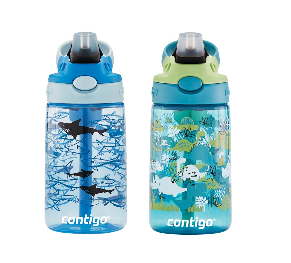 Contigo® Kids Straw Water Bottle with AUTOSPOUT® Lid, 14oz., 2 Pack (MC25)