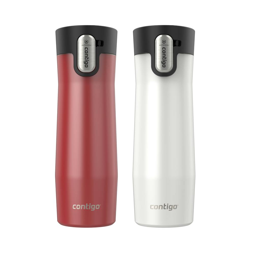 Contigo® AUTOSEAL® West Loop Vacuum-Insulated Stainless Steel Travel Mug with Easy-Clean Lid, 20 oz, 2-Pack (Y814)