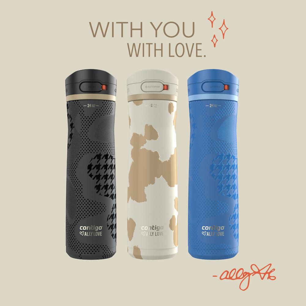 Contigo® x Ally Love Jackson Chill 2.0 Stainless Steel Water Bottle with AUTOPOP® Lid, 24oz (8HAQ)