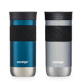 Contigo® SNAPSEAL™ Insulated Stainless Steel Travel Mug with Grip, 16oz., Blueberry Transparent Satin & Gold Morel (E67S)
