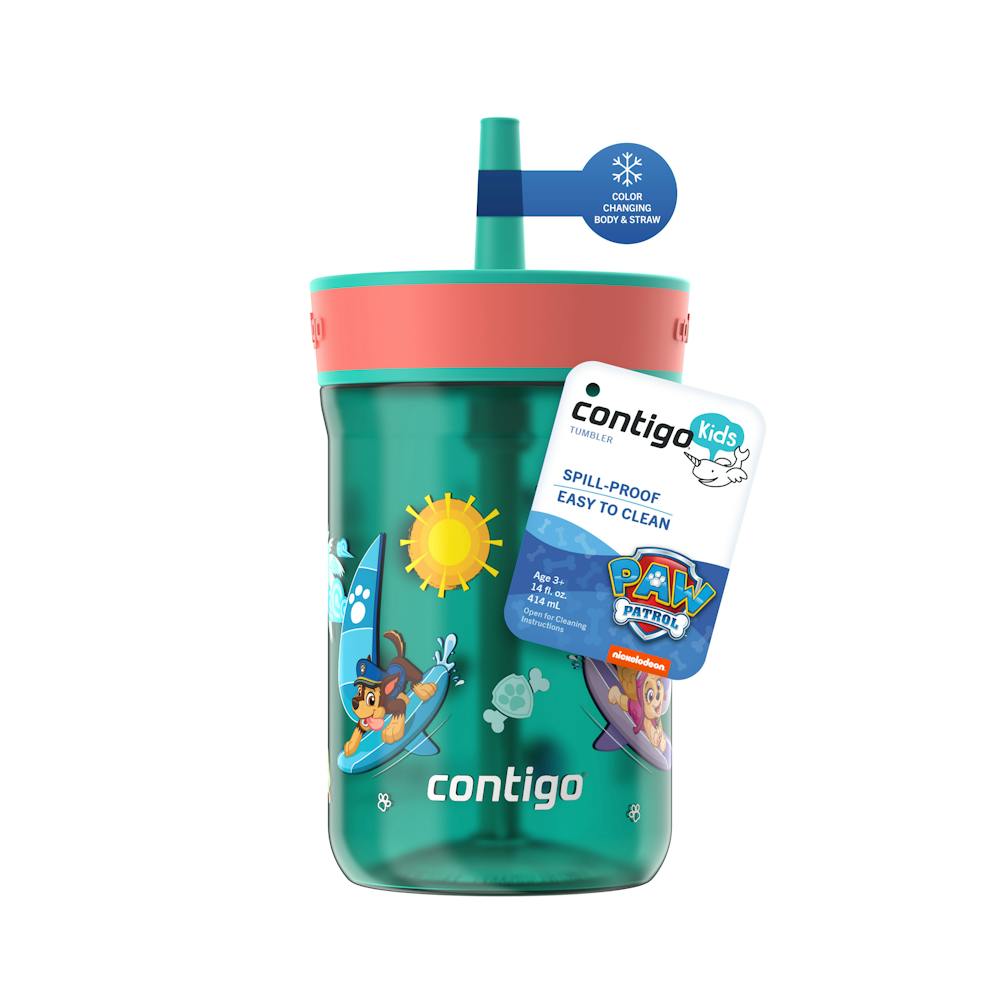 Contigo® Kids’ Leighton Straw Tumbler with Spill-Proof Leak-Proof Lid, 14oz (CGGY)