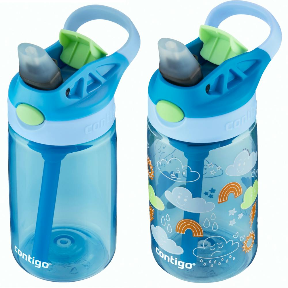 Contigo® Kids Water Bottle with Redesigned AUTOSPOUT® Straw, 14 oz, 2 pack (T8PP)