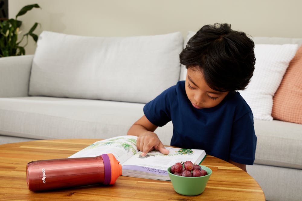 Contigo® Kids’ Casey Stainless Steel Water Bottle with Spill-Proof Leak-Proof Lid, 13oz (RLBQ)