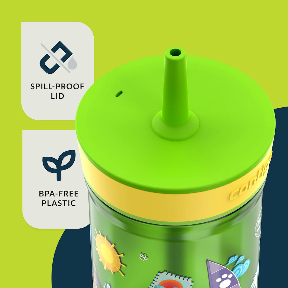 Contigo® Kids’ Leighton Straw Tumbler with Spill-Proof Leak-Proof Lid, 14oz (WYHM)