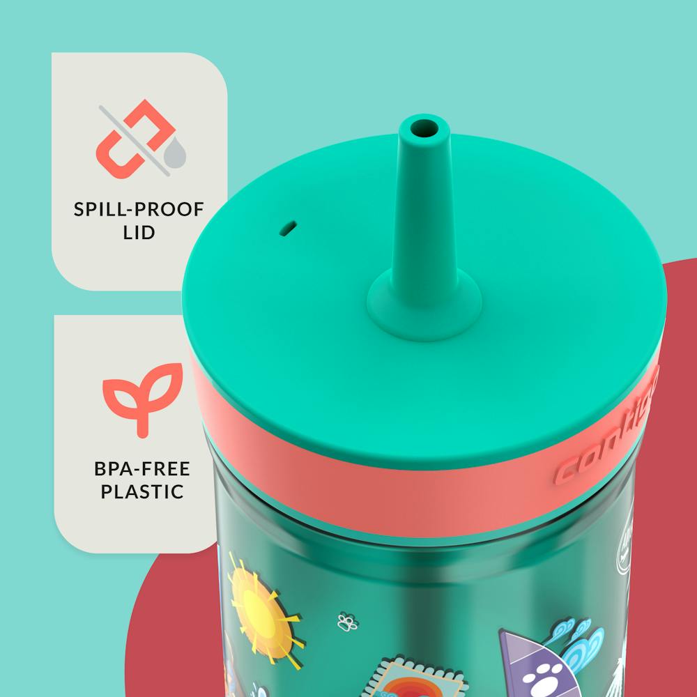 Contigo® Kids’ Leighton Straw Tumbler with Spill-Proof Leak-Proof Lid, 14oz (CGGY)