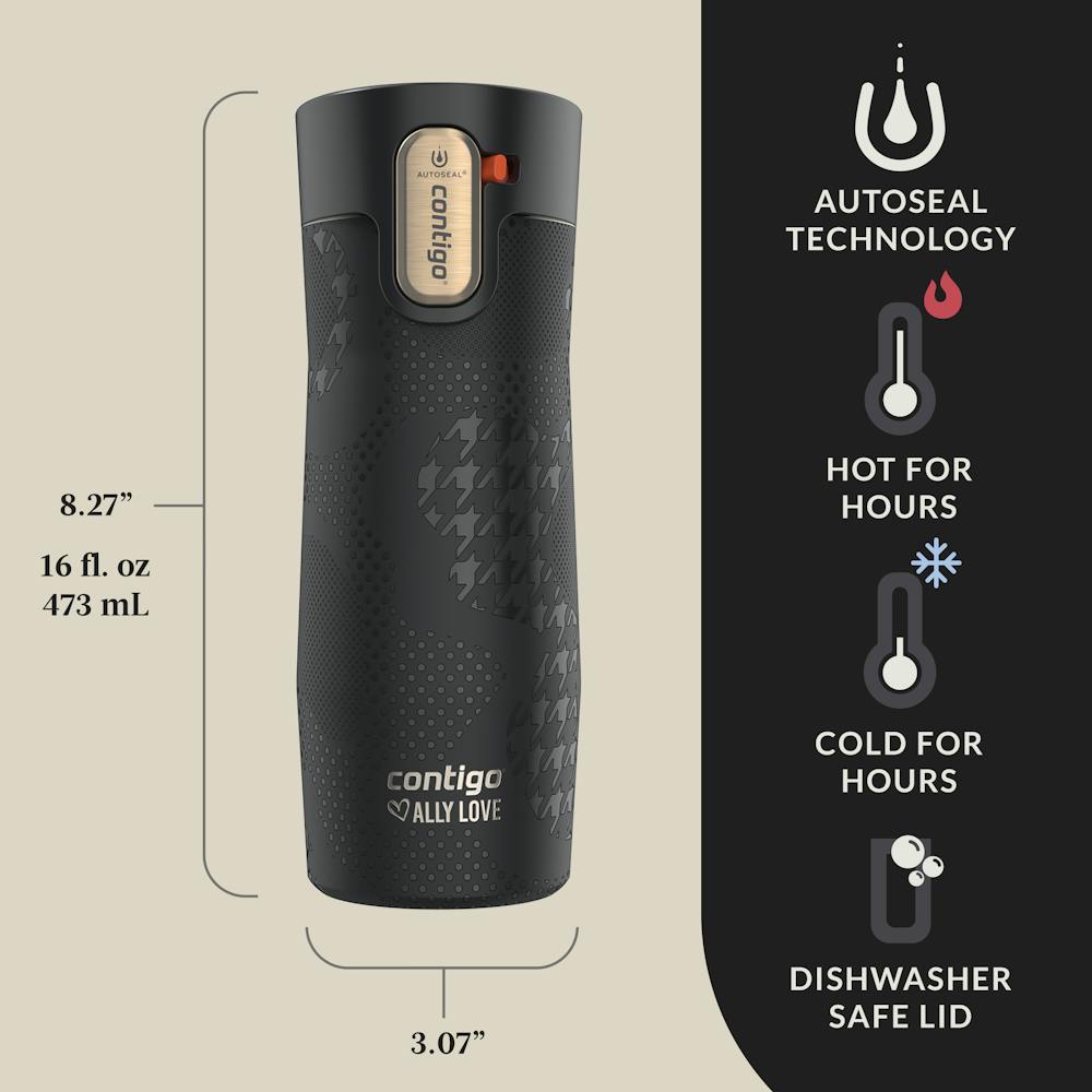Contigo® x Ally Love West Loop 3.0 Stainless Steel Travel Mug with AUTOSEAL® Easy-Clean Lid, 16oz (04NT)