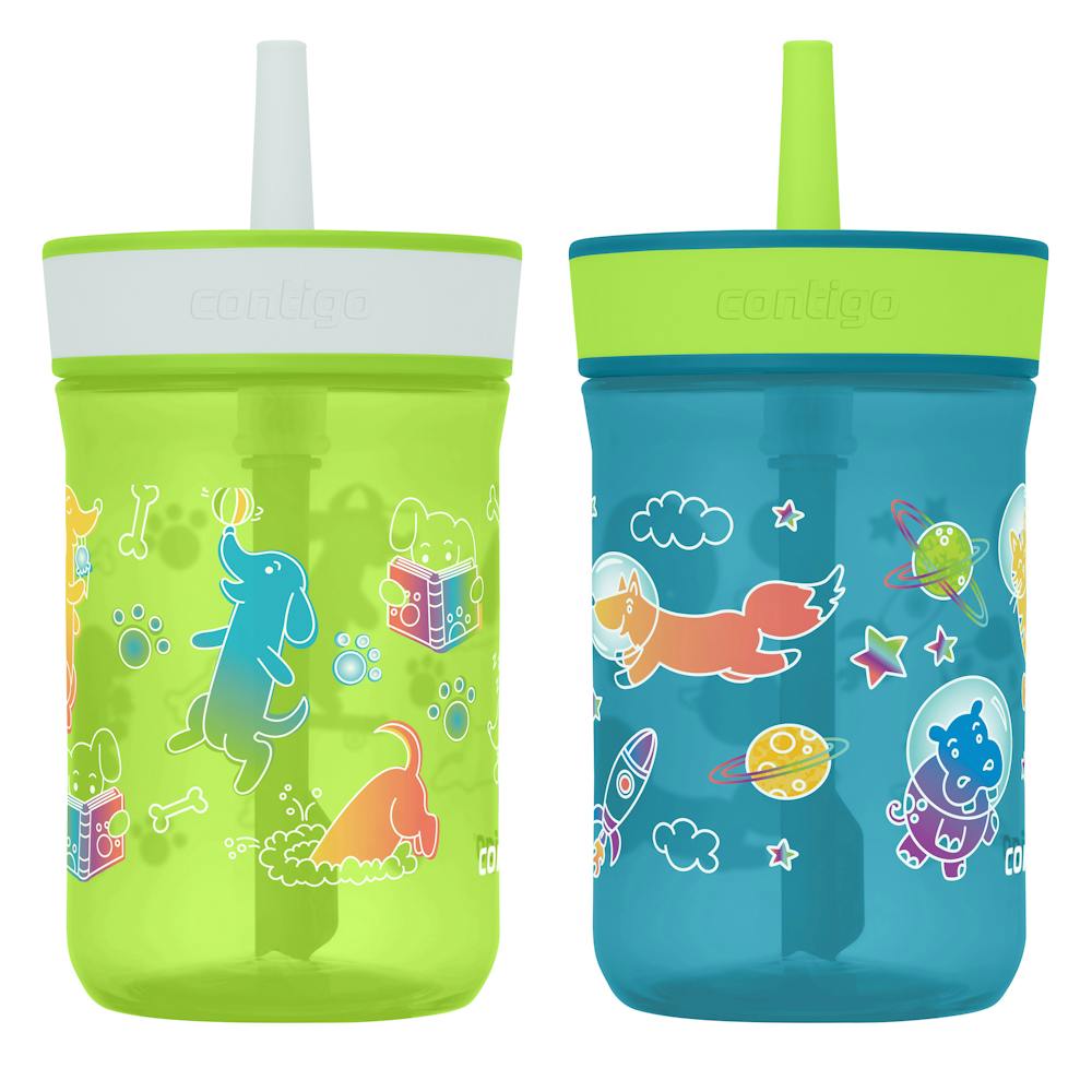 Contigo® Kids’ Leighton Straw Tumbler with Spill-Proof Leak-Proof Lid, 14oz (WYHM)