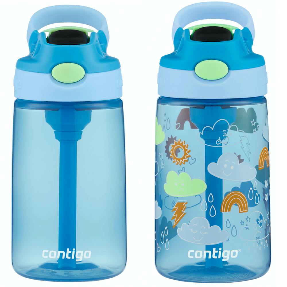 Contigo® Kids Water Bottle with Redesigned AUTOSPOUT® Straw, 14 oz, 2 pack (FU1Q)