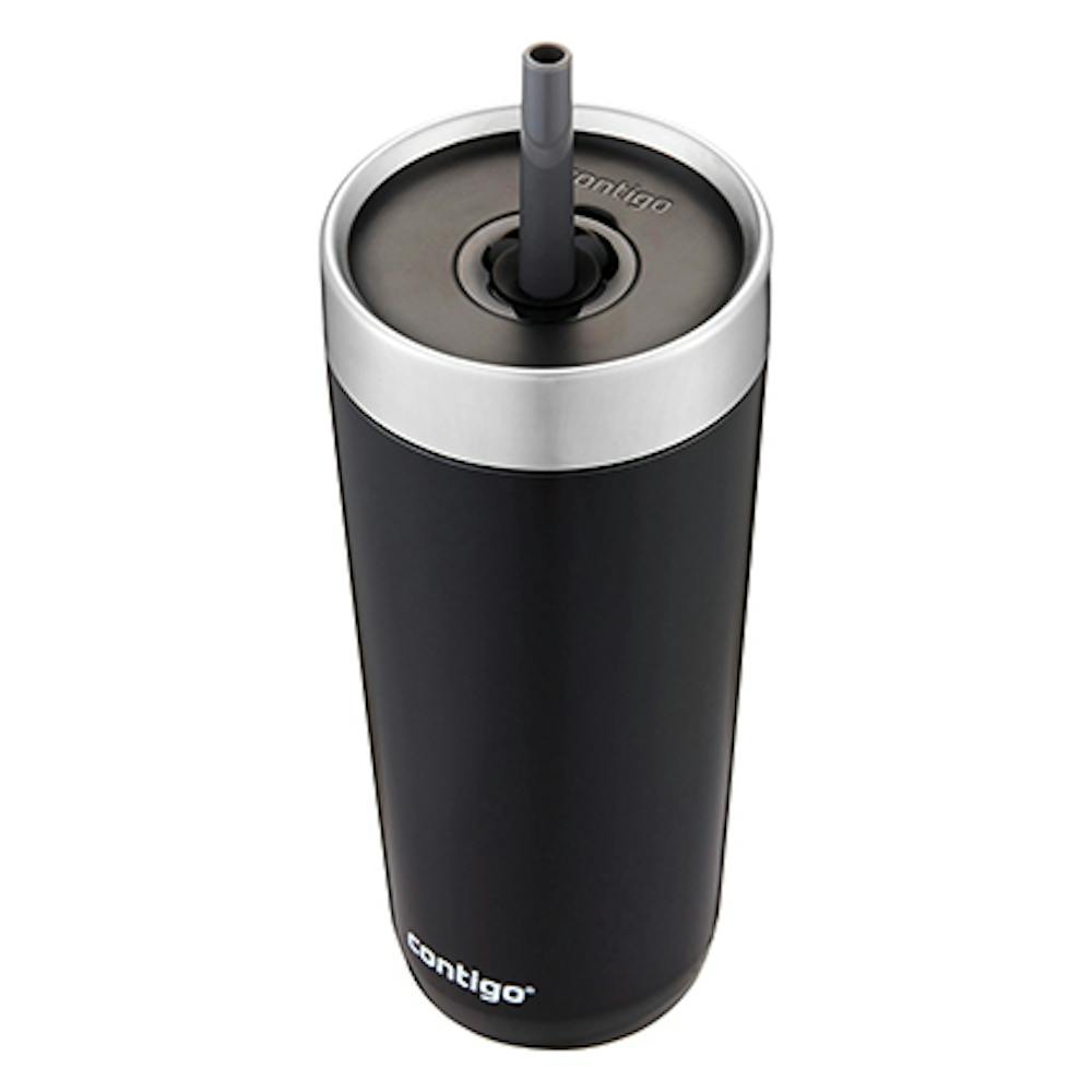 Luxe Stainless Steel Travel Tumbler with Spill-Proof Lid and Straw, 18oz (V7EN)